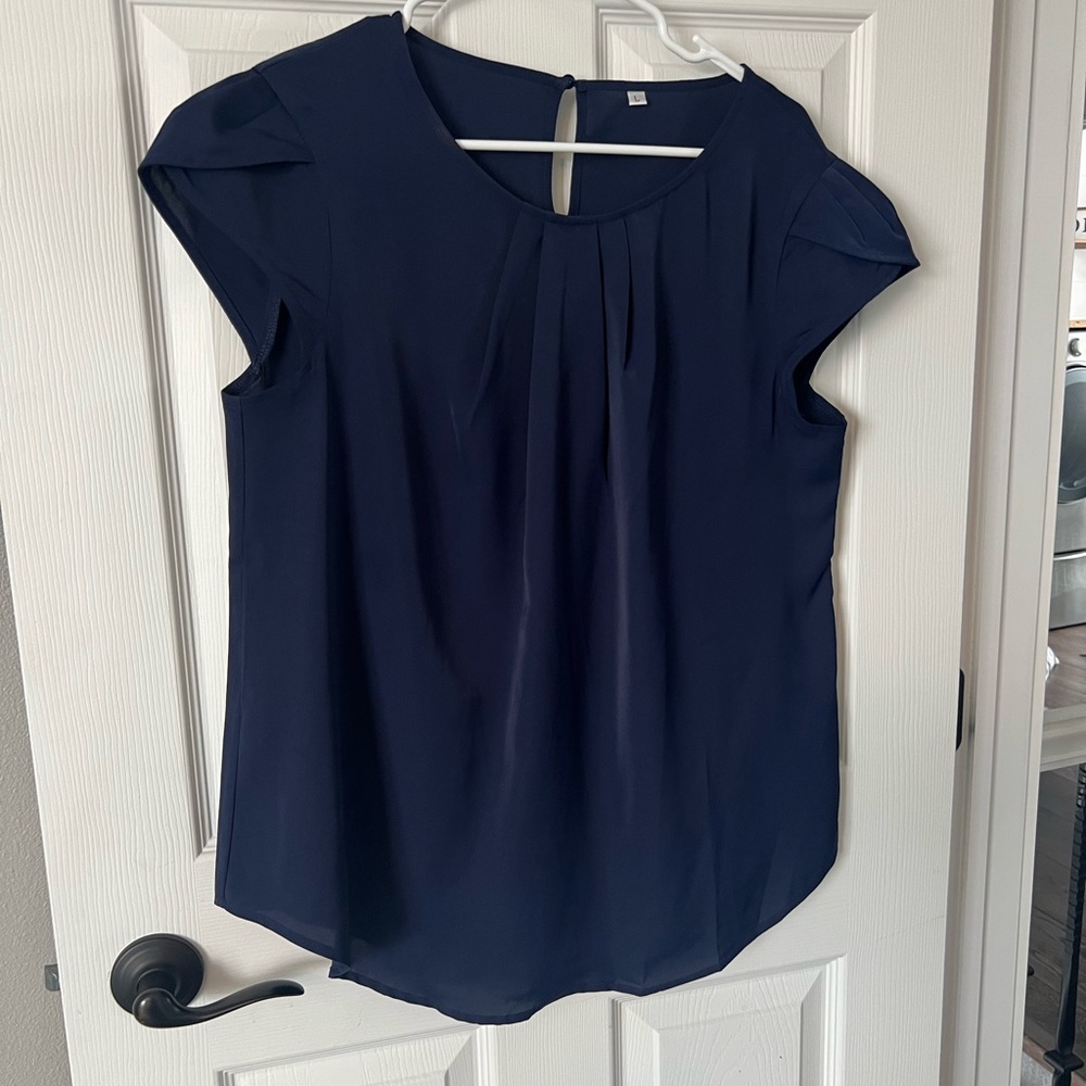 Navy Blue Blouse